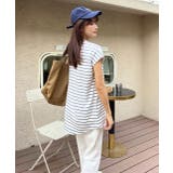 ボーダーTシャツ フレンチスリーブ クルーネック | ad thie | 詳細画像11 