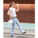 ボーダーTシャツ フレンチスリーブ クルーネック | ad thie | 詳細画像24 