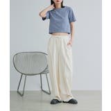 シンプル無地 ボーダー ショート丈ミニTシャツ | ad thie | 詳細画像44