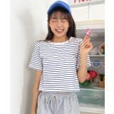 シンプル無地 ボーダー ショート丈ミニTシャツ | ad thie | 詳細画像8 