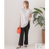 コットン100％・フレンチスリーブ  ボーダーTシャツ | ad thie | 詳細画像2 