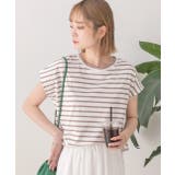 コットン100％・フレンチスリーブ  ボーダーTシャツ | ad thie | 詳細画像6 