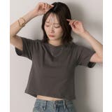 シンプル無地 ボーダー ショート丈ミニTシャツ | ad thie | 詳細画像5 