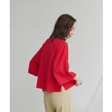 レッド | ワイドシルエット ショート丈Tシャツ | ad thie