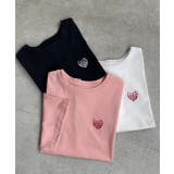 ハート刺繍 ワンポイントTシャツ | ad thie | 詳細画像22 