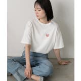 ハート刺繍 ワンポイントTシャツ | ad thie | 詳細画像6 