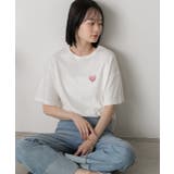 ハート刺繍 ワンポイントTシャツ | ad thie | 詳細画像7 