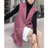 動きやすく快適ストレッチ素材 ポケット付き テーラードジレ | ad thie | 詳細画像22 