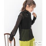 ブラック | サムホールシアーハイネックロンT | ad thie