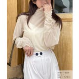 アイボリー | サムホールシアーハイネックロンT | ad thie