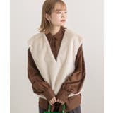 ゆったり エコファー Vネックベスト | ad thie | 詳細画像9 