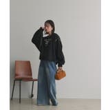 配色ステッチ・刺繍ロゴ 裏起毛BIGプルオーバー | ad thie | 詳細画像11 