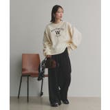 配色ステッチ・刺繍ロゴ 裏起毛BIGプルオーバー | ad thie | 詳細画像2 