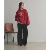 配色ステッチ・刺繍ロゴ 裏起毛BIGプルオーバー | ad thie | 詳細画像24 