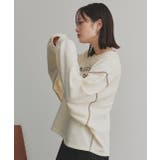 配色ステッチ・刺繍ロゴ 裏起毛BIGプルオーバー | ad thie | 詳細画像8 
