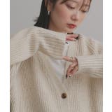 片畦編み・Vネック MIXニットカーディガン | ad thie | 詳細画像21 