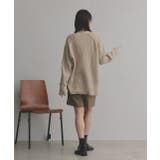 片畦編み・Vネック MIXニットカーディガン | ad thie | 詳細画像25 