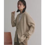 片畦編み・Vネック MIXニットカーディガン | ad thie | 詳細画像28 