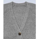 片畦編み・Vネック MIXニットカーディガン | ad thie | 詳細画像33 