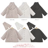 共地マフラー付きノーカラー中綿ジャケット 軽量 防寒 エコダウン アウター | ad thie | 詳細画像24