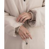 共地マフラー付きノーカラー中綿ジャケット 軽量 防寒 エコダウン アウター | ad thie | 詳細画像26 