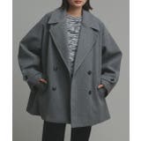 モクグレー | ウールタッチ オーバーPコート 秋服 秋 冬服 冬 | ad thie