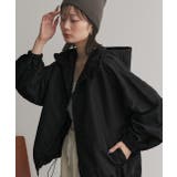 ブラック | バルーンスリーブ マウンテンパーカー | ad thie