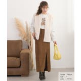 楊柳ベロア Iラインスカート | ad thie | 詳細画像24 