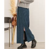 楊柳ベロア Iラインスカート | ad thie | 詳細画像3 