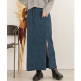 楊柳ベロア Iラインスカート | ad thie | 詳細画像4 