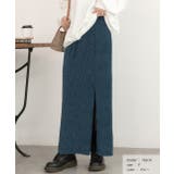 楊柳ベロア Iラインスカート | ad thie | 詳細画像5 