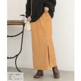 マスタード | 楊柳ベロア Iラインスカート | ad thie