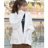 もこもこボア Vネックカーディガン | ad thie | 詳細画像12 