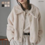 ふわふわソフトタッチ 衿付きエコファージャケット | ad thie | 詳細画像1