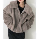 ふわふわソフトタッチ 衿付きエコファージャケット | ad thie | 詳細画像15 