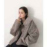 ふわふわソフトタッチ 衿付きエコファージャケット | ad thie | 詳細画像19 