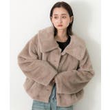 ふわふわソフトタッチ 衿付きエコファージャケット | ad thie | 詳細画像3 