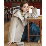 ウールタッチ フード付きショート丈コート | ad thie | 詳細画像10 