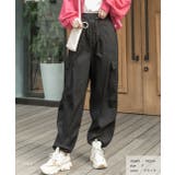 ブラック | ドローコード ボリュームカーゴパンツ | ad thie