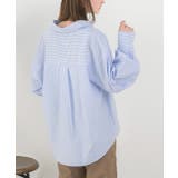 ボリュームスリーブ ポケ付きストライプシャツ | ad thie | 詳細画像68