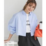ショート丈・ ポケット付き ストライプシャツ | ad thie | 詳細画像16 