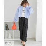ショート丈・ ポケット付き ストライプシャツ | ad thie | 詳細画像17 