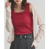 レッド | インナーちら見え防止 スクエアネックタンク | ad thie