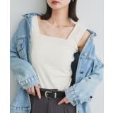 アイボリー | インナーちら見え防止 スクエアネックタンク | ad thie