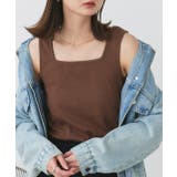 ブラウン | 前後2WAYタンクトップ | ad thie