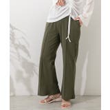 カーキ | UVカット・水陸両用 ラッシュガードセミフレアパンツ | ad thie