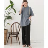 裾ラウンド ワッフルTシャツ | ad thie | 詳細画像31 