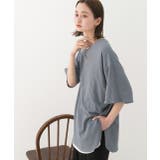 裾ラウンド ワッフルTシャツ | ad thie | 詳細画像32 