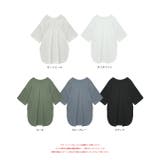 裾ラウンド ワッフルTシャツ | ad thie | 詳細画像36 