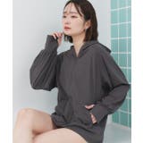 チャコール | UVカット・水陸両用 ラッシュガードパーカー | ad thie